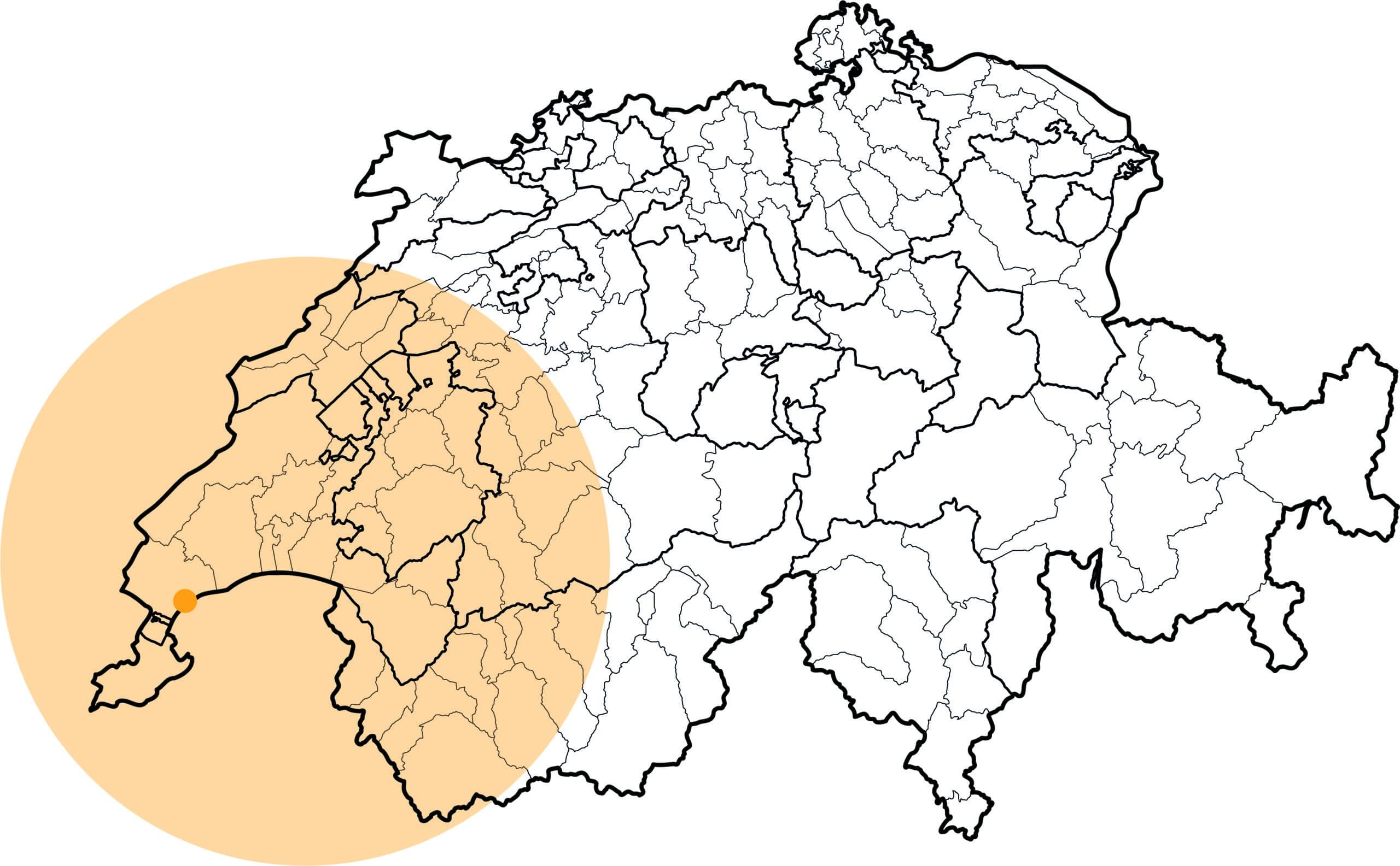 Zone d'intervention du secteur énergie et photovoltaïque de bally